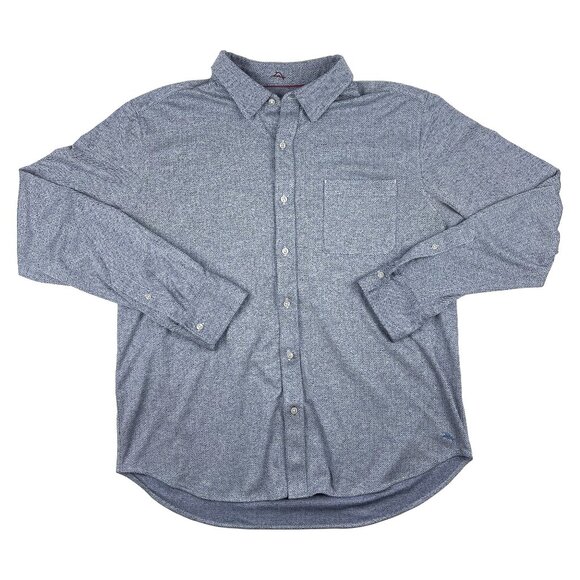 Tommy Bahama Shirt Mens XL The San Lucio Stretch Button Up Blue White - Picture 1 of 5
